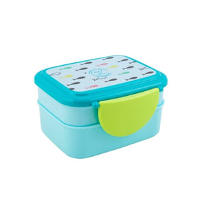 Recipiente com divisórias e talheres