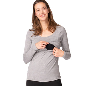 Camisola de amamentação manga comprida